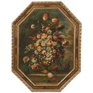 Dutch Flower Vase In Giltwood Frame Oil Paintings And Acrylics Art