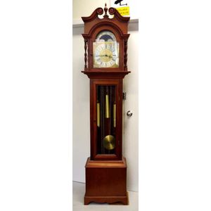 Vintage German Grandfather Clock With Westminster Chimes And Moon Phase