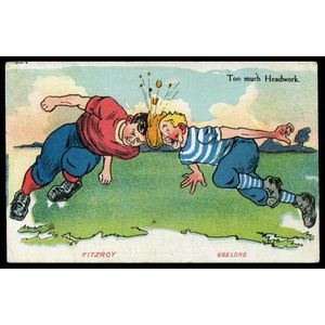 Football Valentine S Postcard Fitzroy V Geelong Sporting AFL VFL