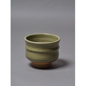 Green Glazed Stoneware Footed Bowl By Mirek Smisek New Zealand