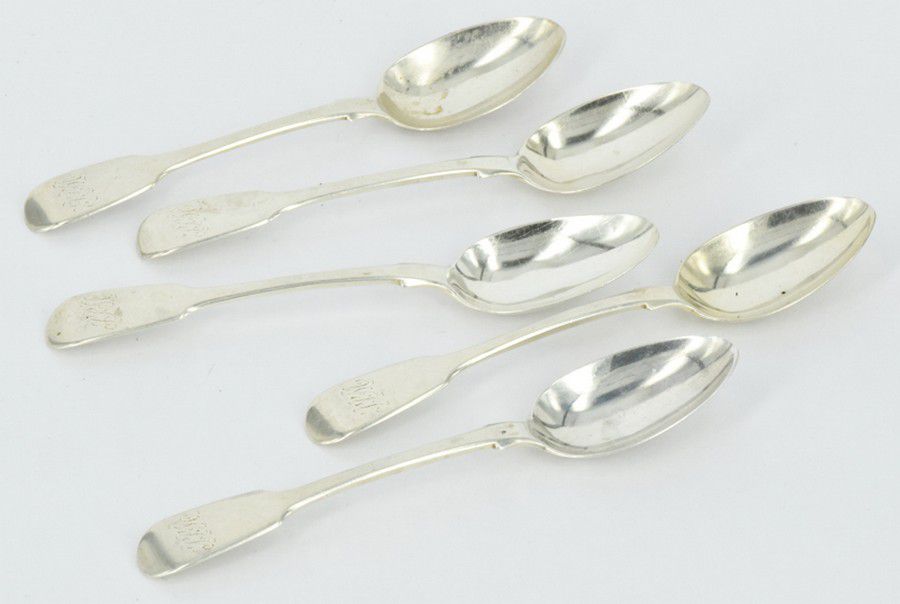Initialled Sterling Silver Tea Spoons, London 1835 - Flatware/Cutlery ...