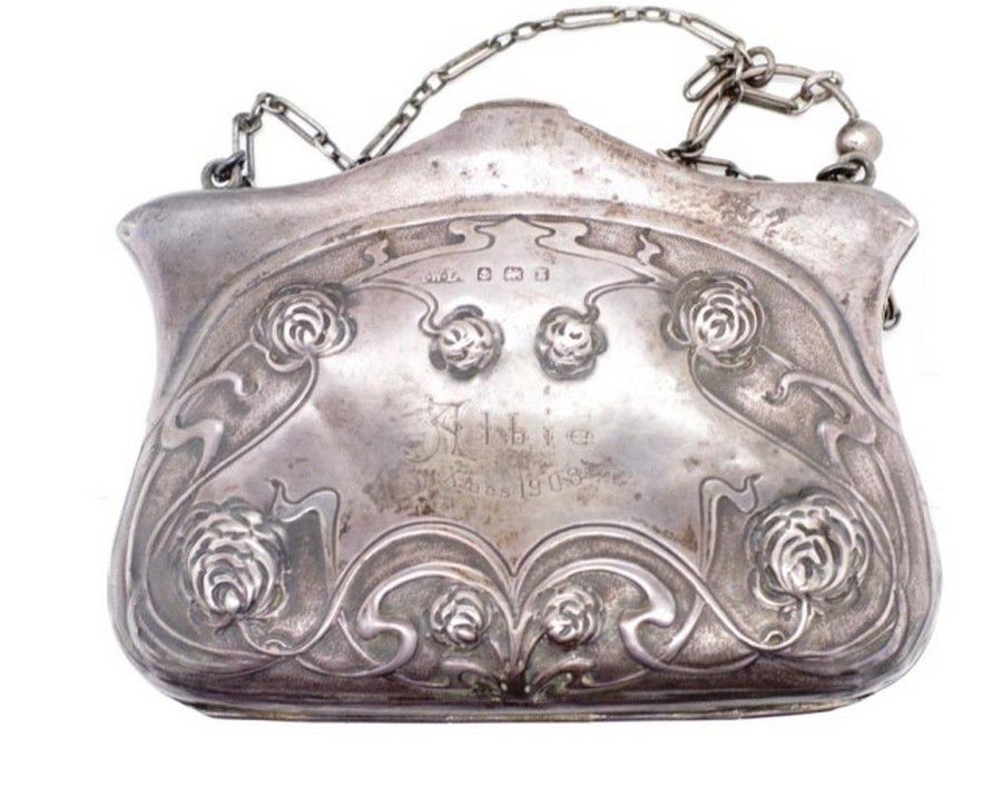 Antique Silver Ladies Purse - 11 For Sale on 1stDibs
