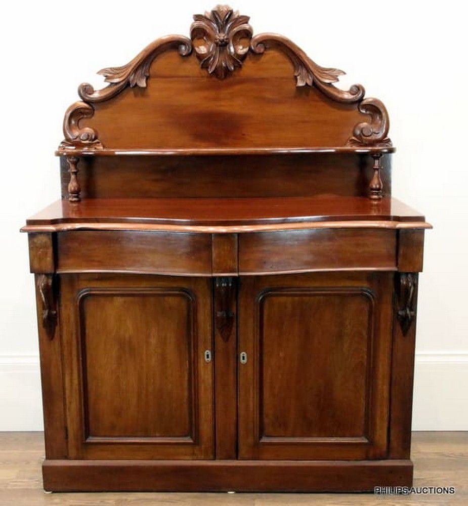 1860 Cedar Chiffonier with Arched Back and Panelled Doors - Cabinets ...