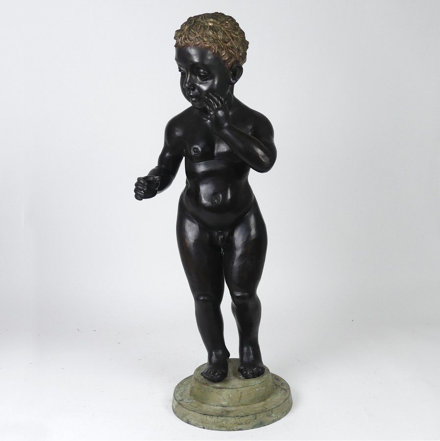 Verdigris Cherub Statue Figures/Groups Sculpture/Statuary