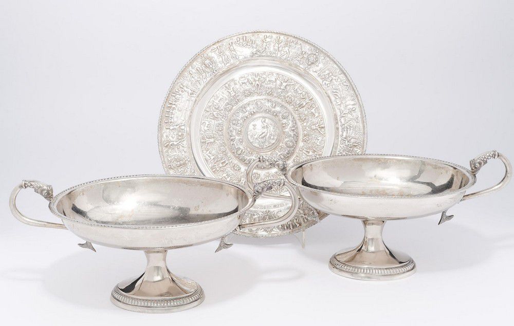 Silver Plate Serving Bowls and Temperantia Basin - Bowls, Comports and ...