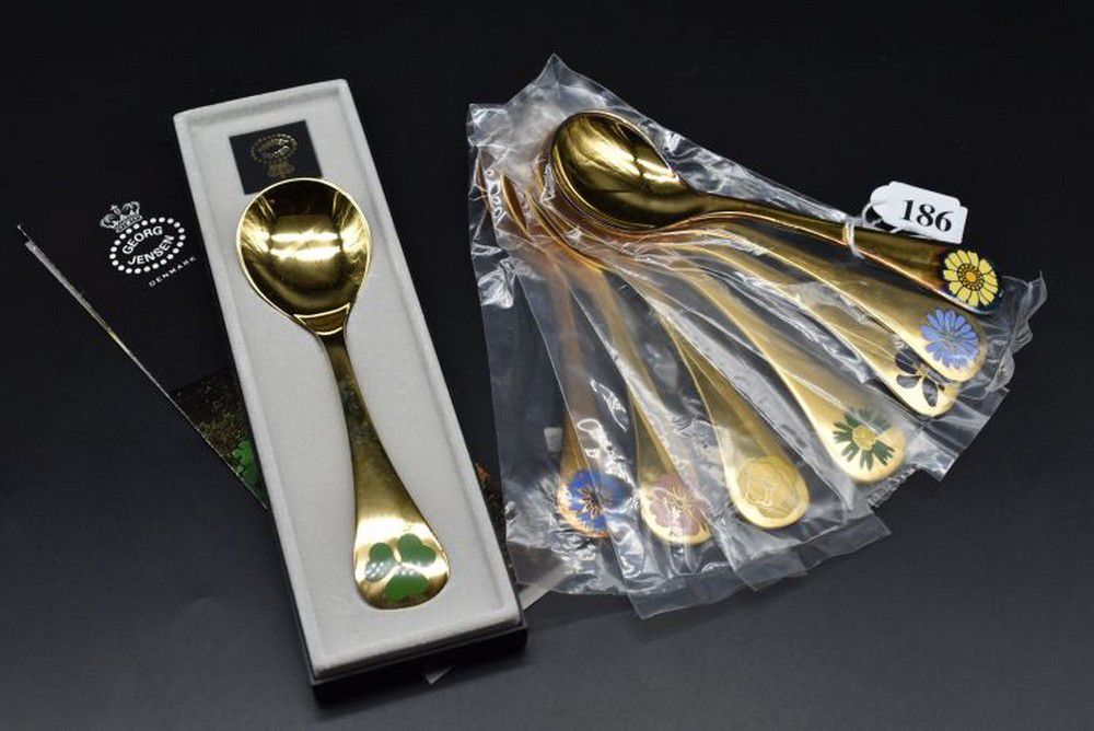 Georg Jensen silver year spoons set - Flatware/Cutlery and Accessories ...