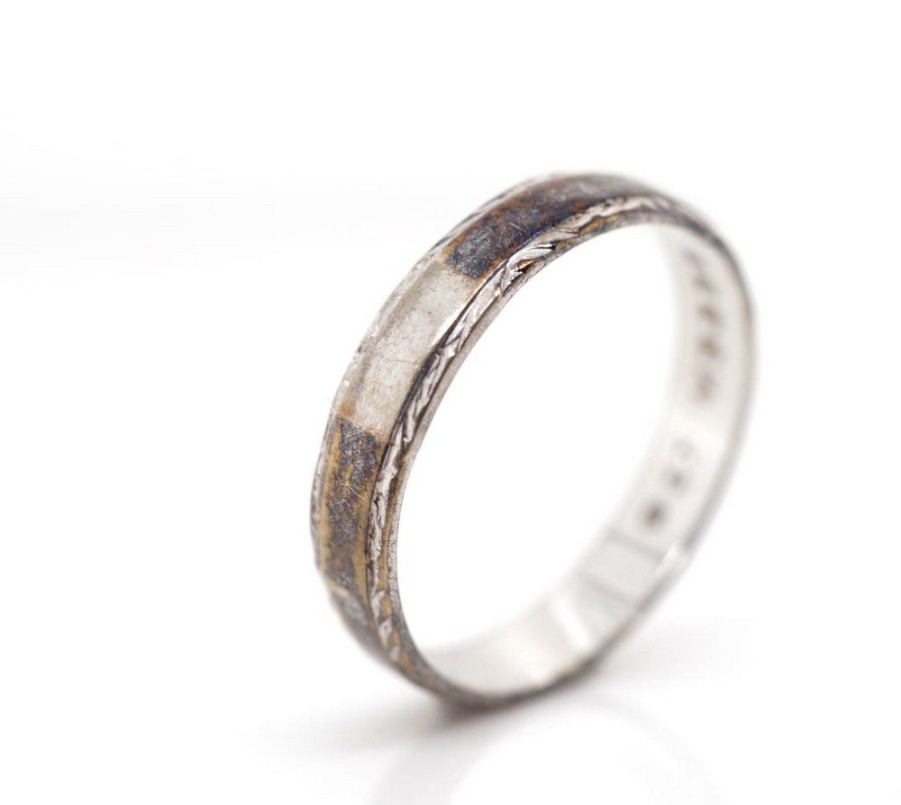 Vintage 9ct White Gold Ring for ReRhodium Plating Rings Jewellery