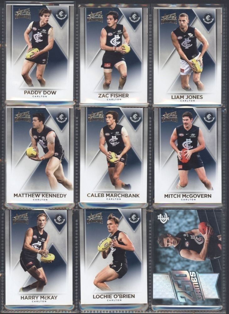 Carlton Select Football Cards Collection: Dominance, Milestone, Burst ...