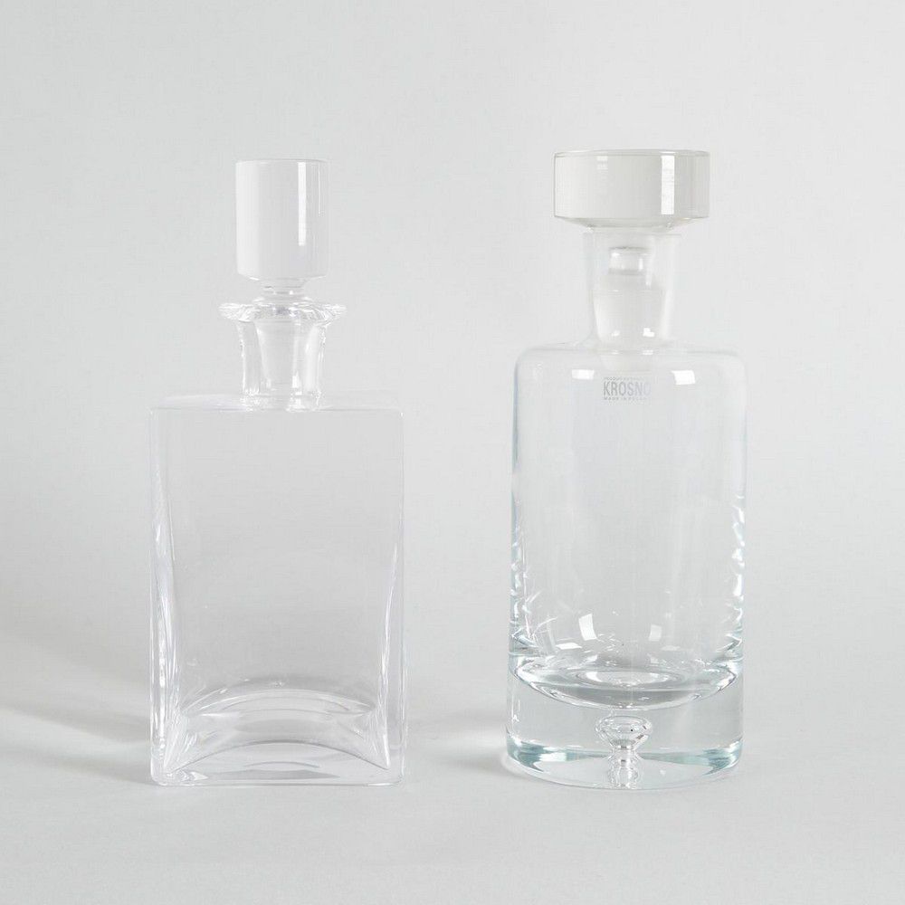 Krosno Decanters Elegant Polish Glassware Alcohol Decanters