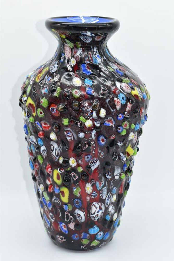 Murano art glass millefiori vase, 29 cm high - Venetian / Murano - Glass