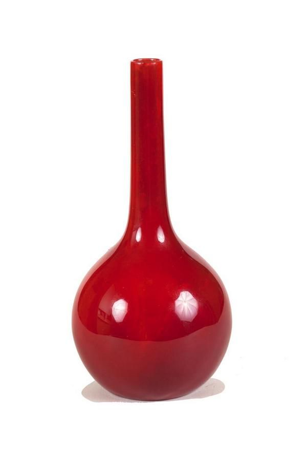 A Royal Doulton red flambe bottle vase, circa 1925, 18 cm high - Royal ...