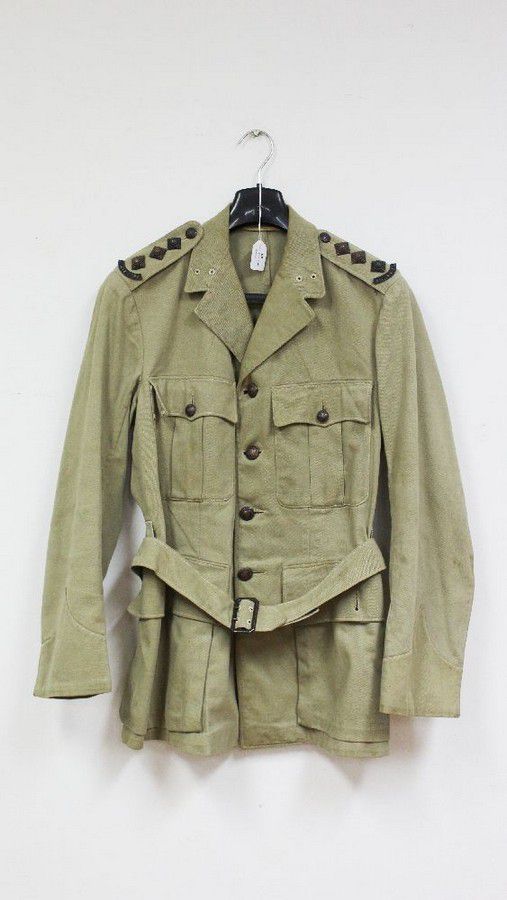 WWII Australian Army Captain's Khaki Cotton Tunic - Uniforms, Kit ...