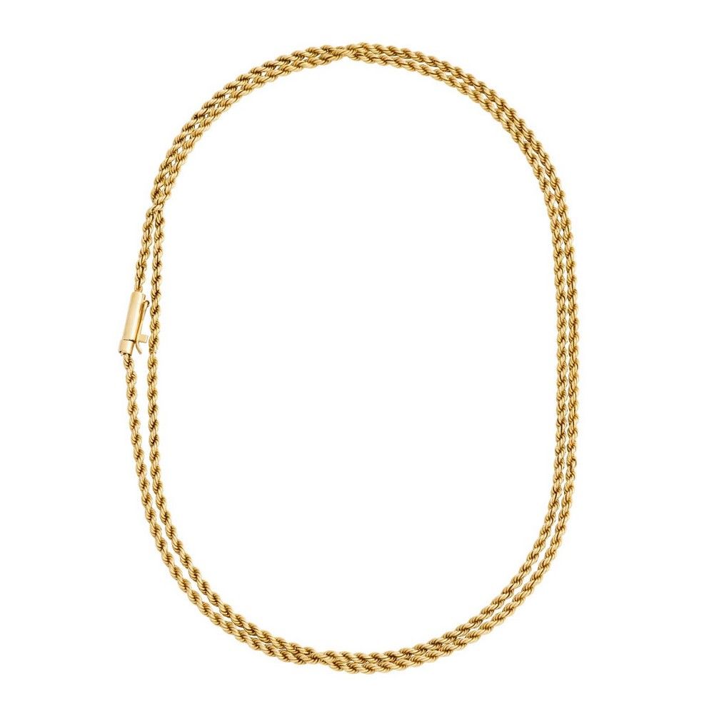 Long Chain Rope 18ct Gold Twisted Rope Long Chain, 800mm, 27.0g - Necklace/Chain ...