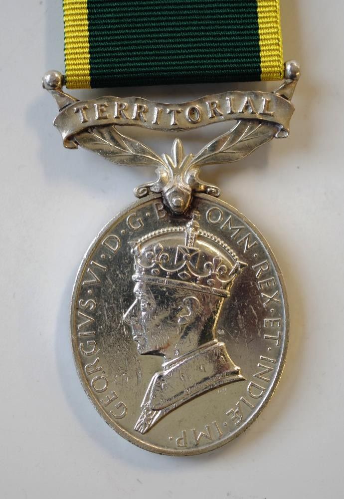 George VI Territorial Efficiency Medal to A. Gellatly - Medals ...