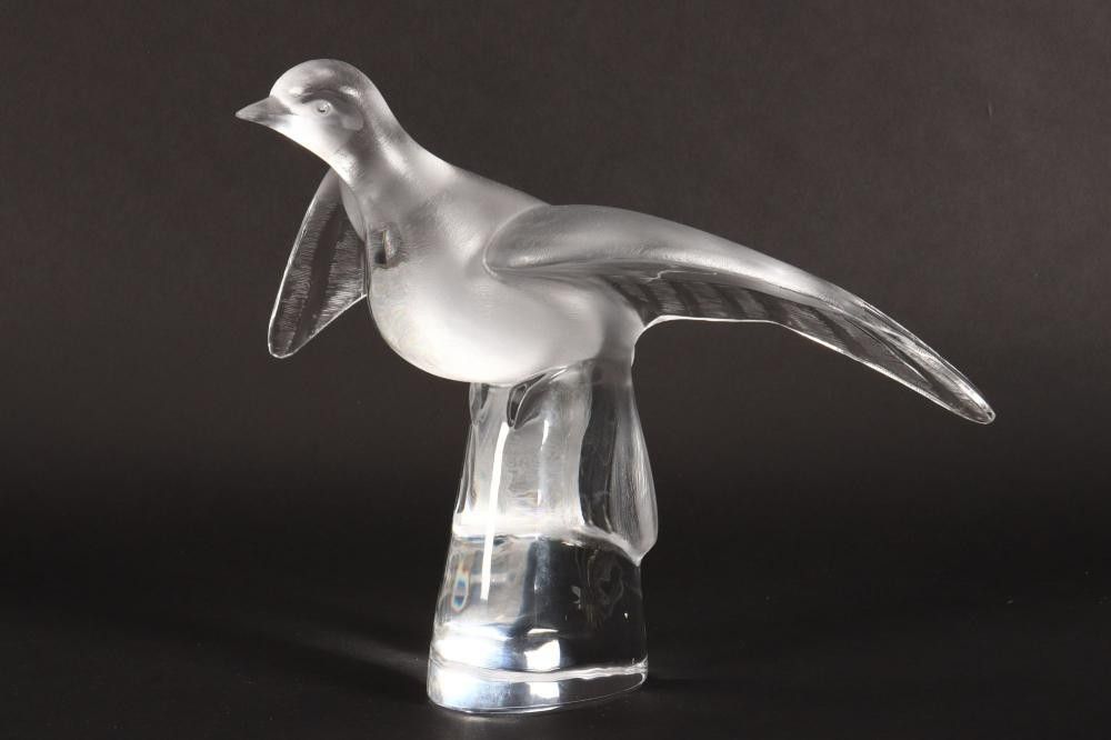 Large Lalique 'Colombe Clita' crystal figure, modelled as a… - French ...