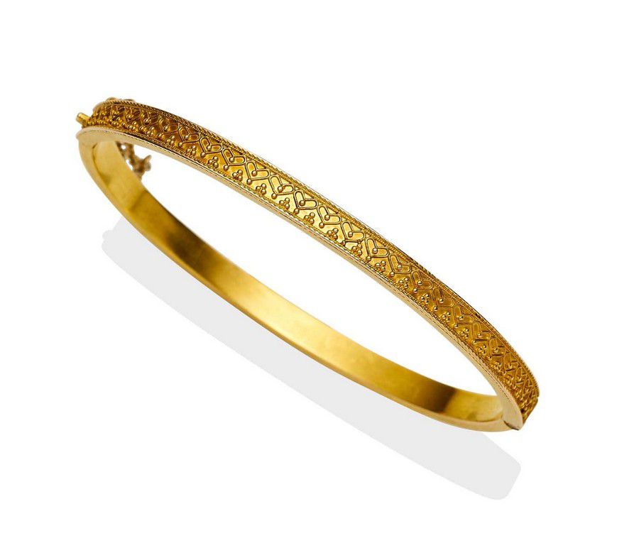 Victorian Rope Twist Gold Bangle - Bracelets/Bangles - Jewellery