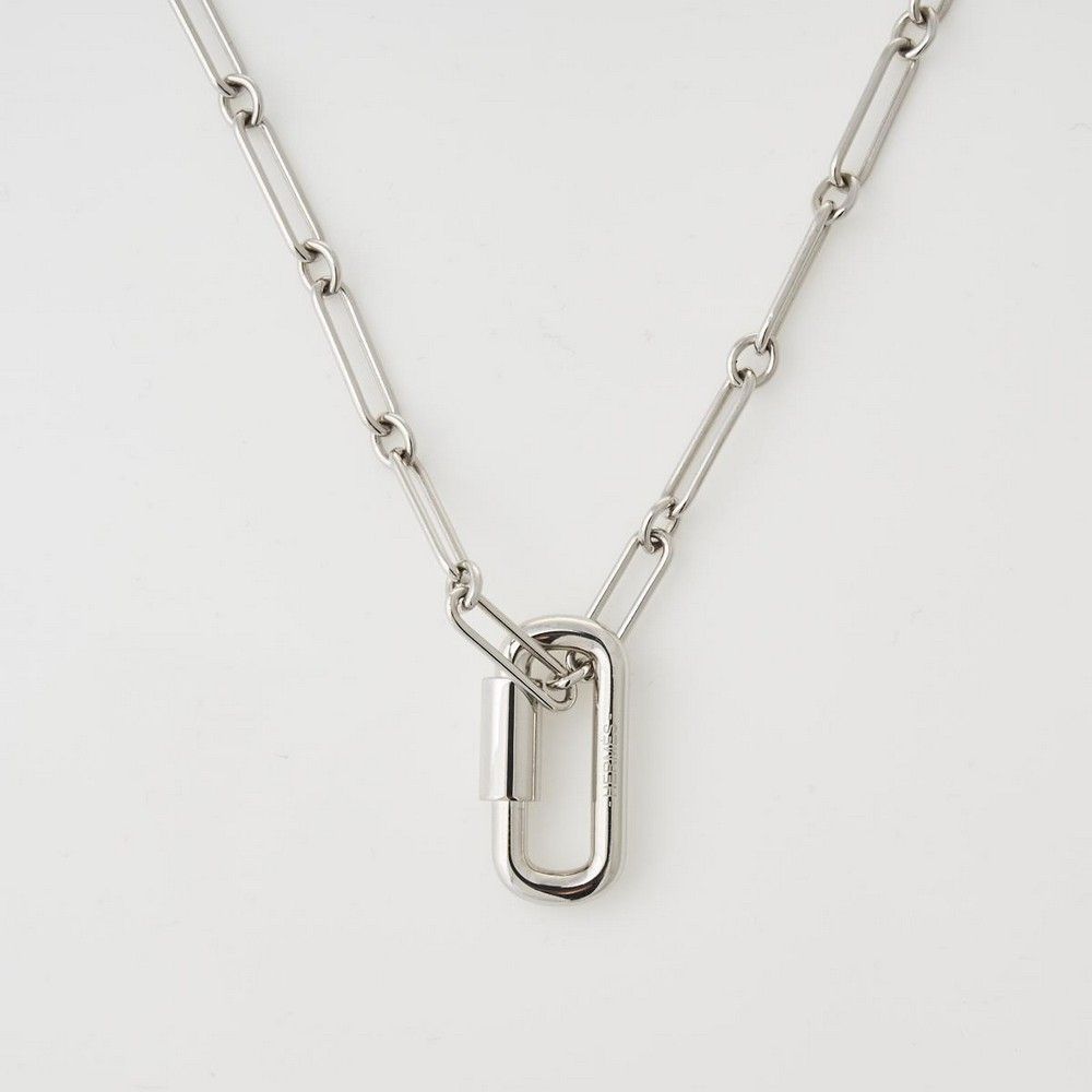 Hermes CURIOSITE Long Necklace, Silver