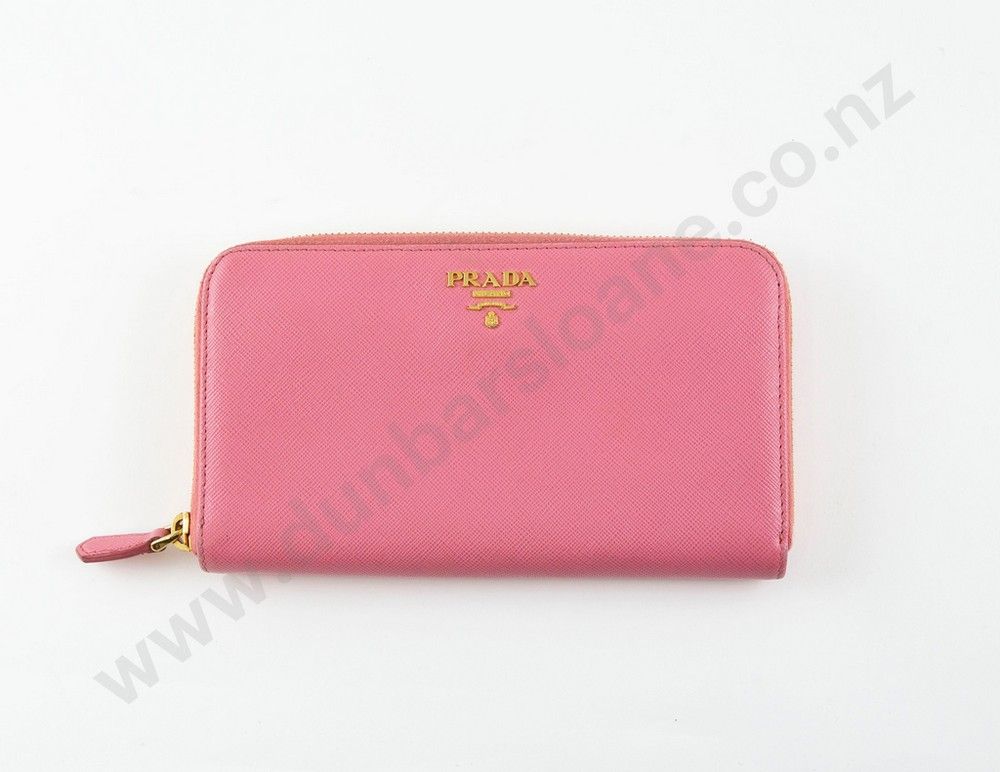 Prada Pink Saffiano Wallet - Minor Wear, 10.5 cm x 18.5 cm - Handbags ...