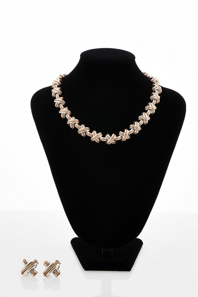 Tiffany & Co. 18ct Gold and Silver Necklace Set Suites & Parure