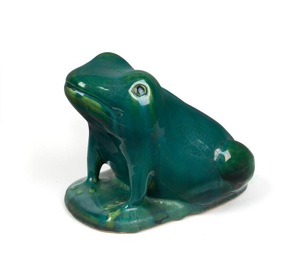 1935 Bendigo Pottery Waverley Ware Green Glazed Frog - Collectible ...