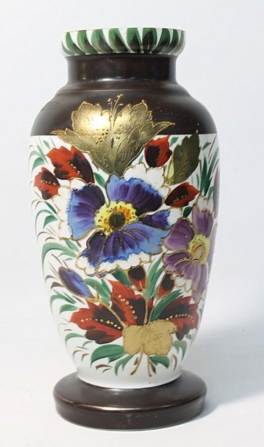 Victorian Milk Glass Mantle Vase British Victorian Glass