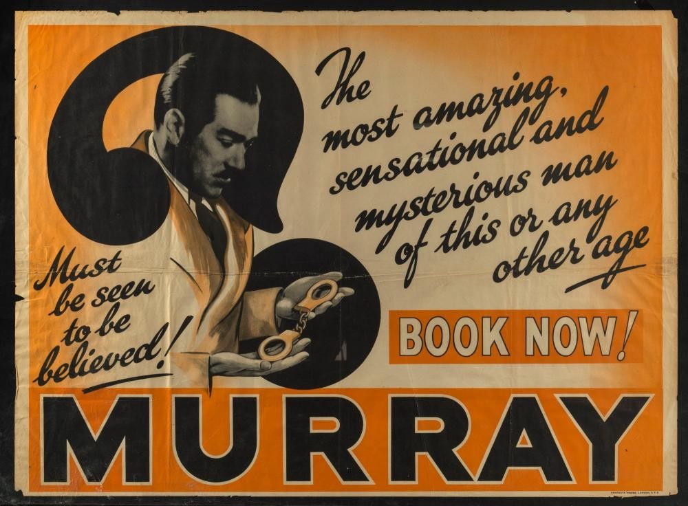 1930s Murray Handcuffs Poster: 74 x 101 cm, 87 x 120 cm - Prints ...