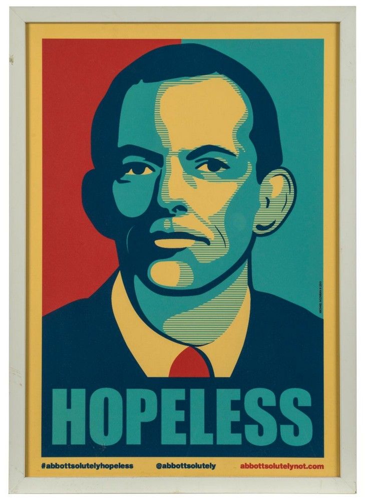 Hopeless Tony Abbott Poster By Michael Agzarian Prints Posters Art
