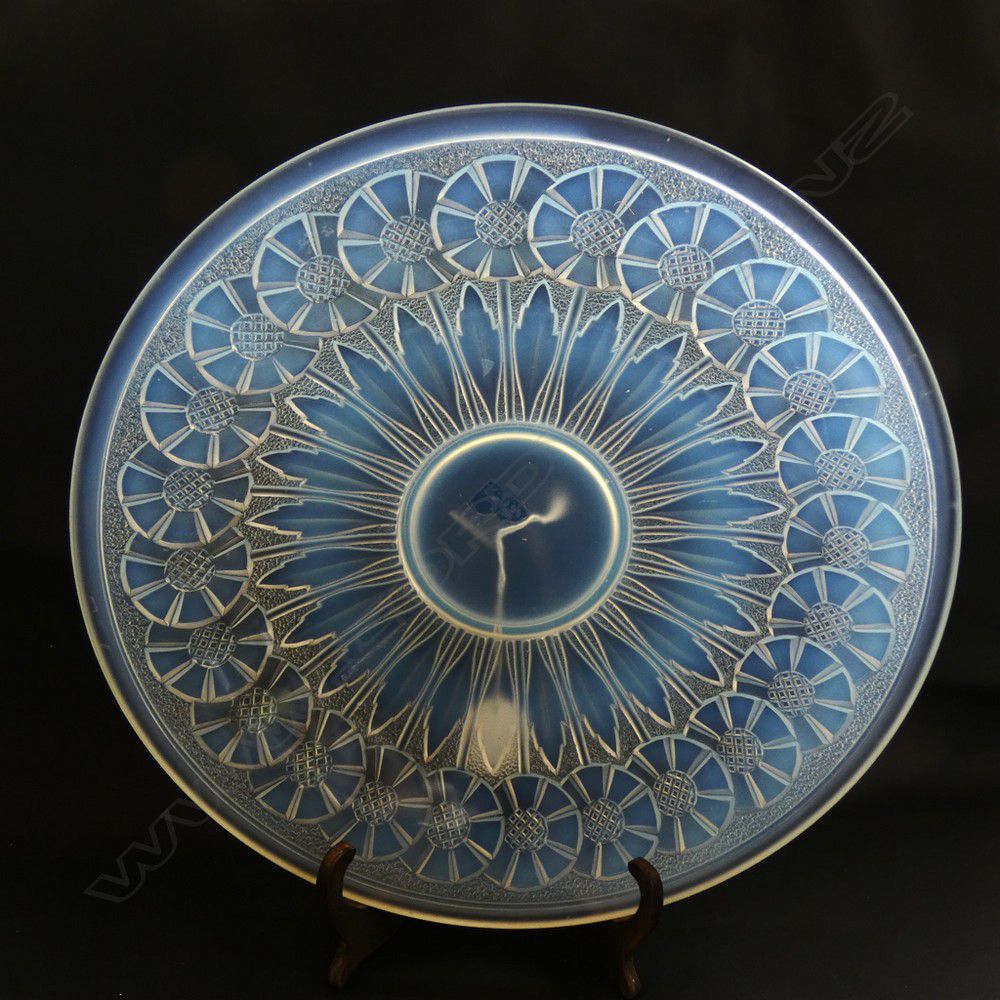 Opalescent Dandelion Bowl By Edmond Etling French Glass