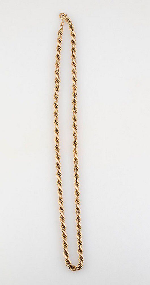 9ct rope twist neck chain, 46 cm - Necklace/Chain - Jewellery