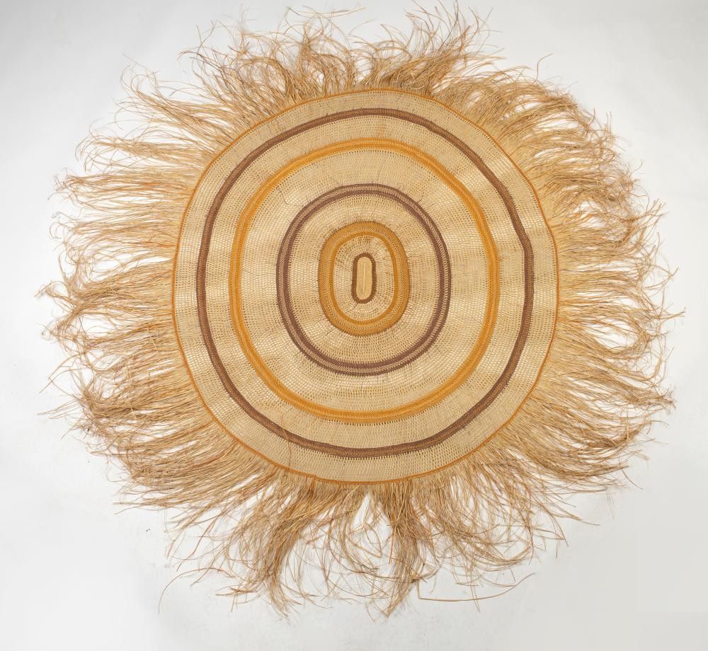 Woven Pandanus Mat Aboriginal Gift from Ramingining, 1979 Aboriginal