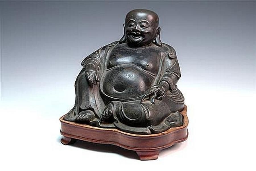 Bronze Pu Tai Figure from 19th Century - Bronze - Oriental