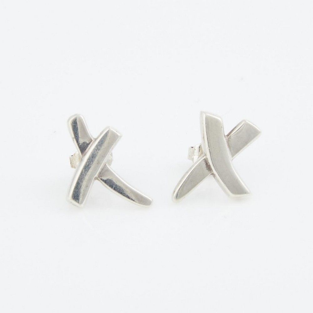 Tiffany & Co Paloma's Graffiti X Earrings in Sterling Silver - Earrings ...