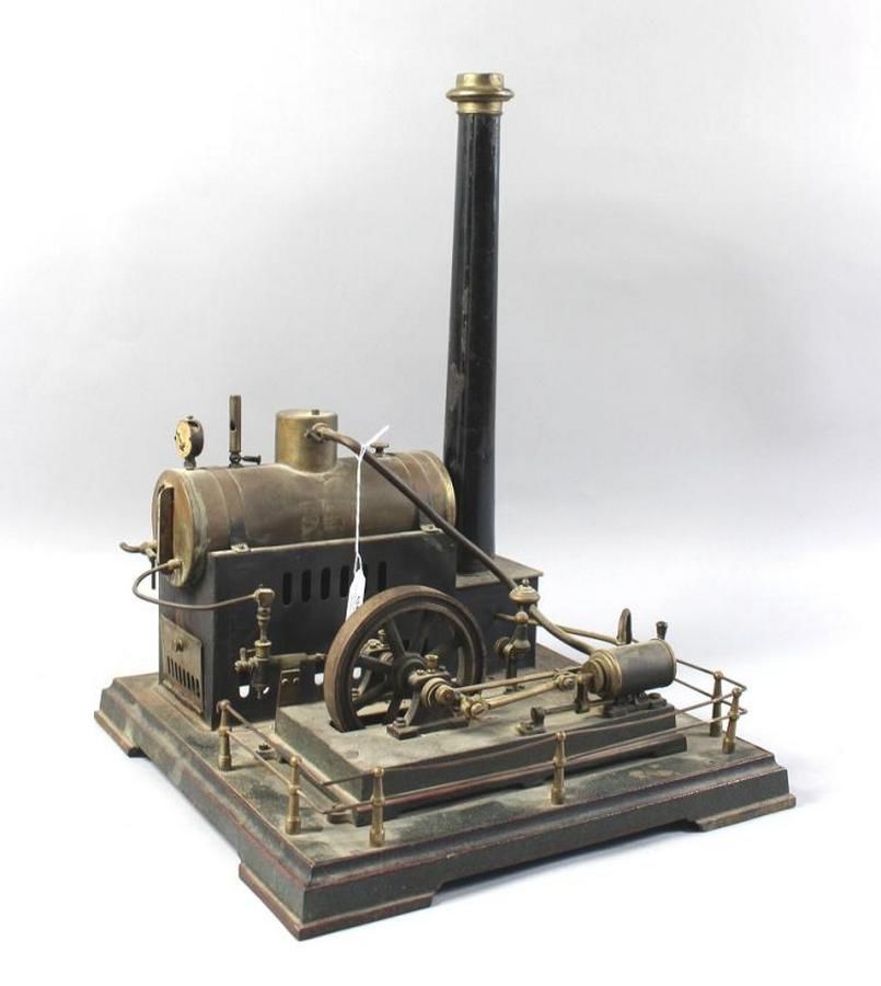 Vintage Steam Engine With Original Paint Steam And Scratch Built 