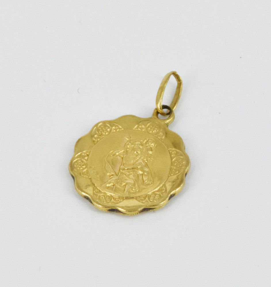 9ct Gold Religious Medallion 1.2g Weight Religious Objects