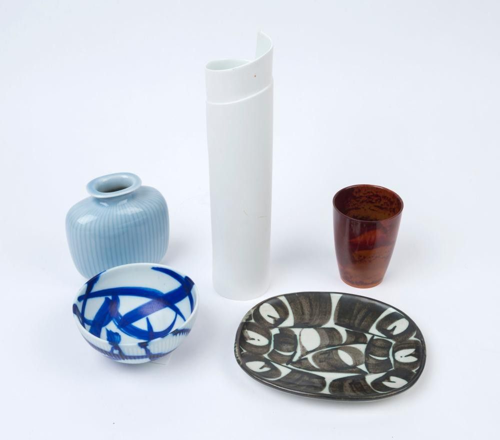 Assorted Pottery and Bakelite Items Royal Copenhagen Ceramics