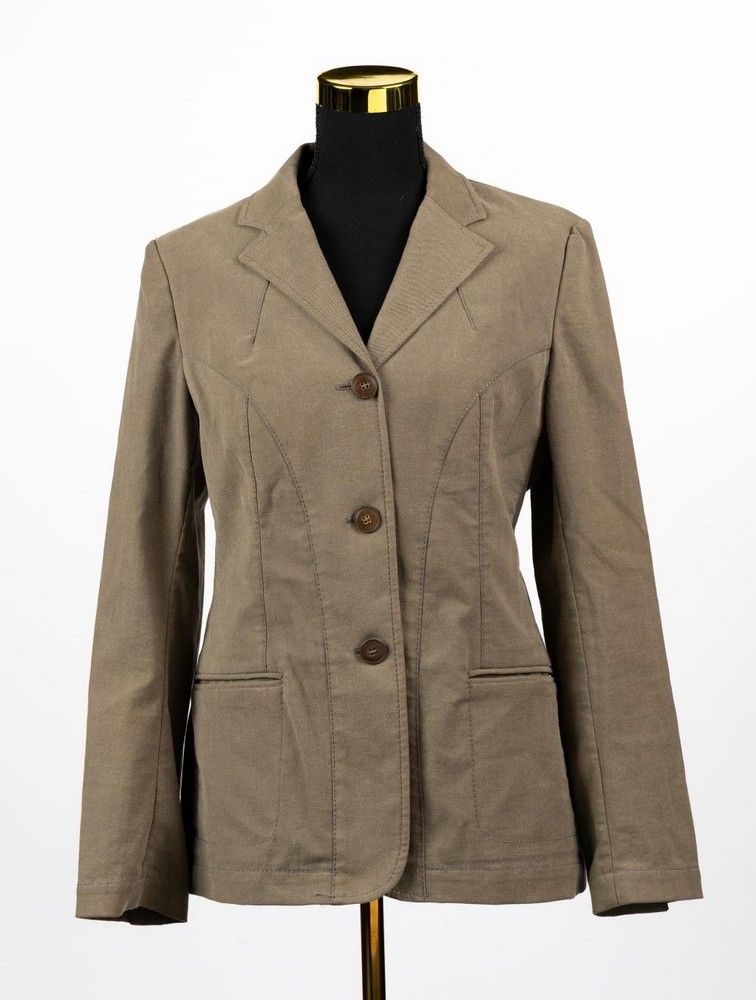 Piazza Sempione, tailored jacket, styled in a olive green heavy ...