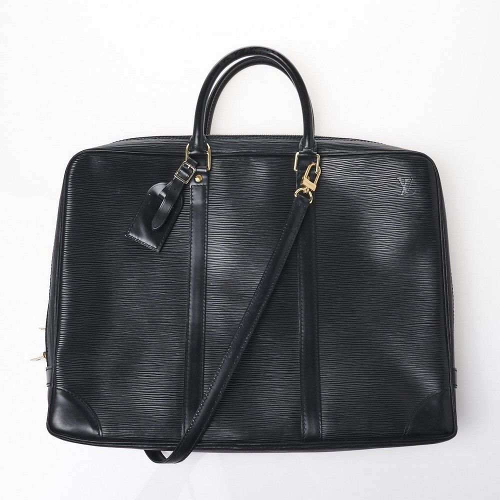 Black Epi Porte Documents Voyage Briefcase by Louis Vuitton - Luggage ...