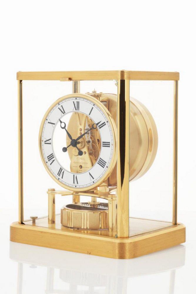 Jaeger-LeCoultre Atmos Gilt Clock, Enamel Dial, Manual-Winding - Clocks ...