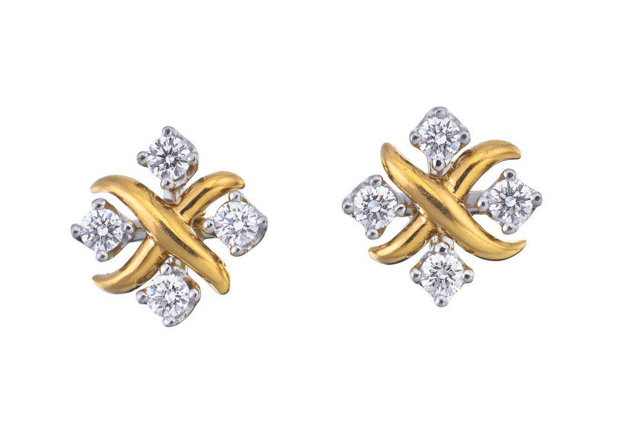 Jean Schlumberger 'Lynn' Diamond Earrings for Tiffany & Co - Earrings ...