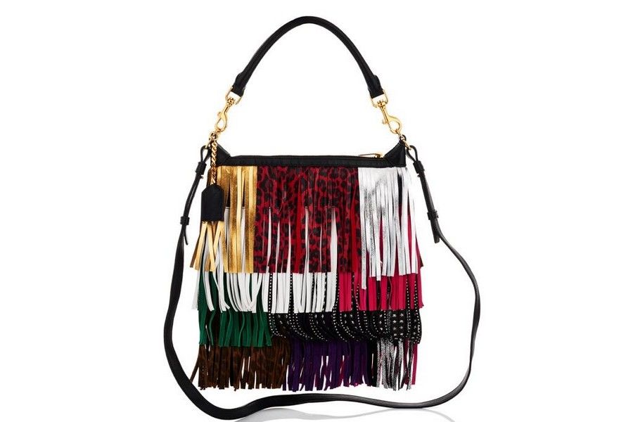 YSL Emmanuelle Fringe Hobo Bag, Multicolor Suede - Handbags & Purses ...