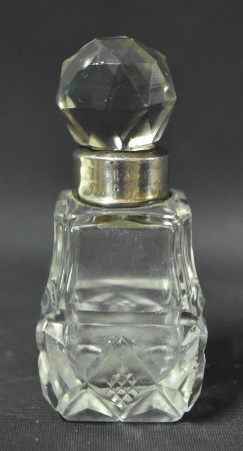 Crystal and Silver Neck Perfume Bottle by David Loebl London - Scent ...