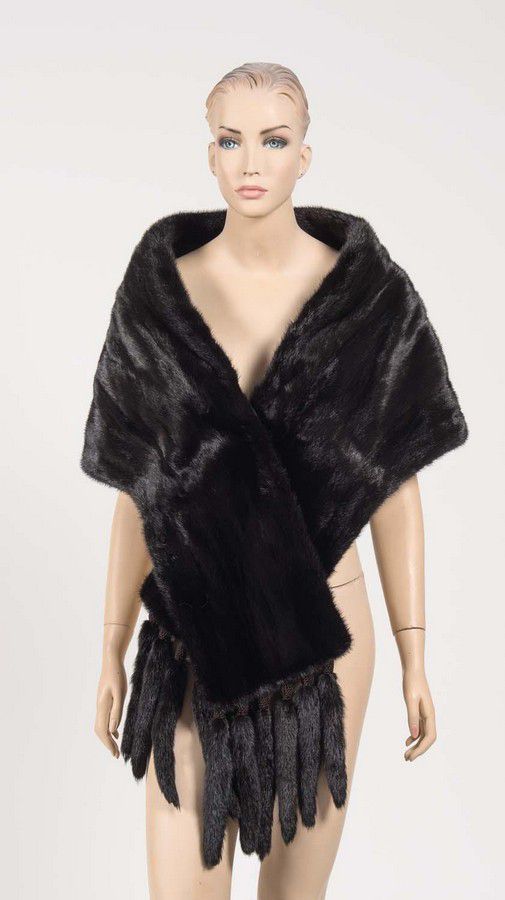 Levy Furs Mink Stole with Detachable Fringe - Furs - Costume & Dressing ...