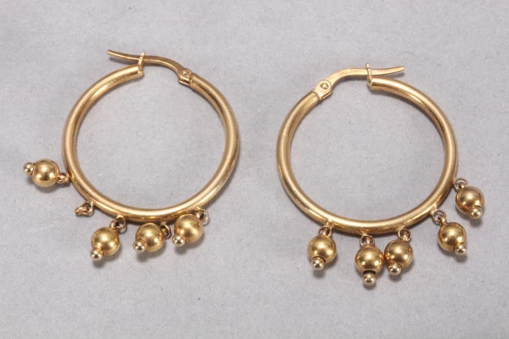 Italian 14k Yellow Gold High Polish Round Endless Hoop Earrings – 1.5 Inch – 1.3 Grams – Hinged Closure