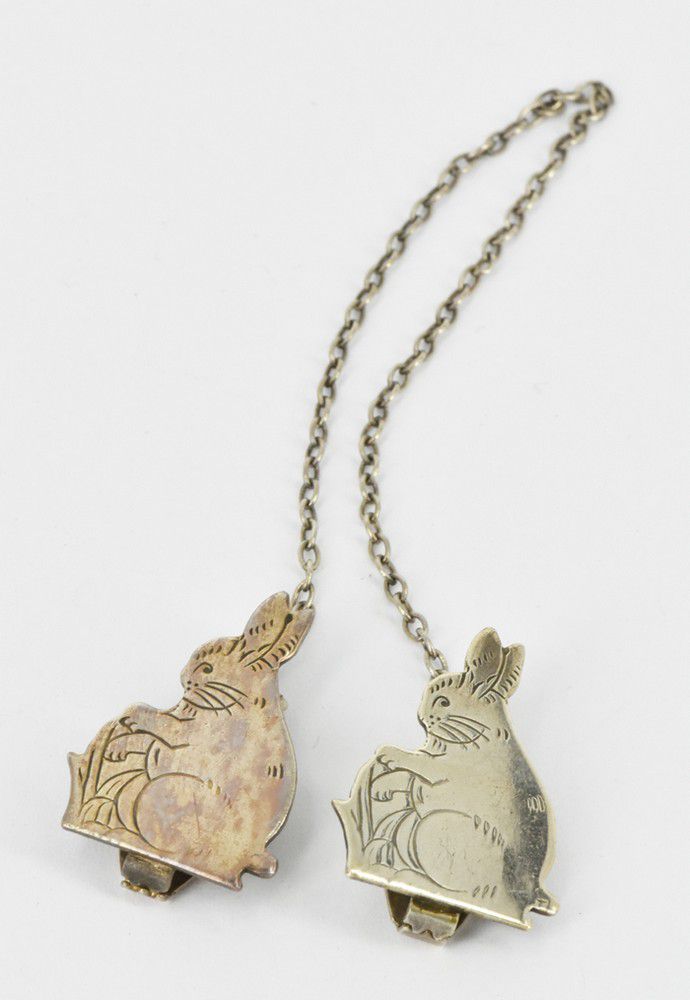 Sterling Silver Rabbit Baby Bib Clips Baby & Child Care Household