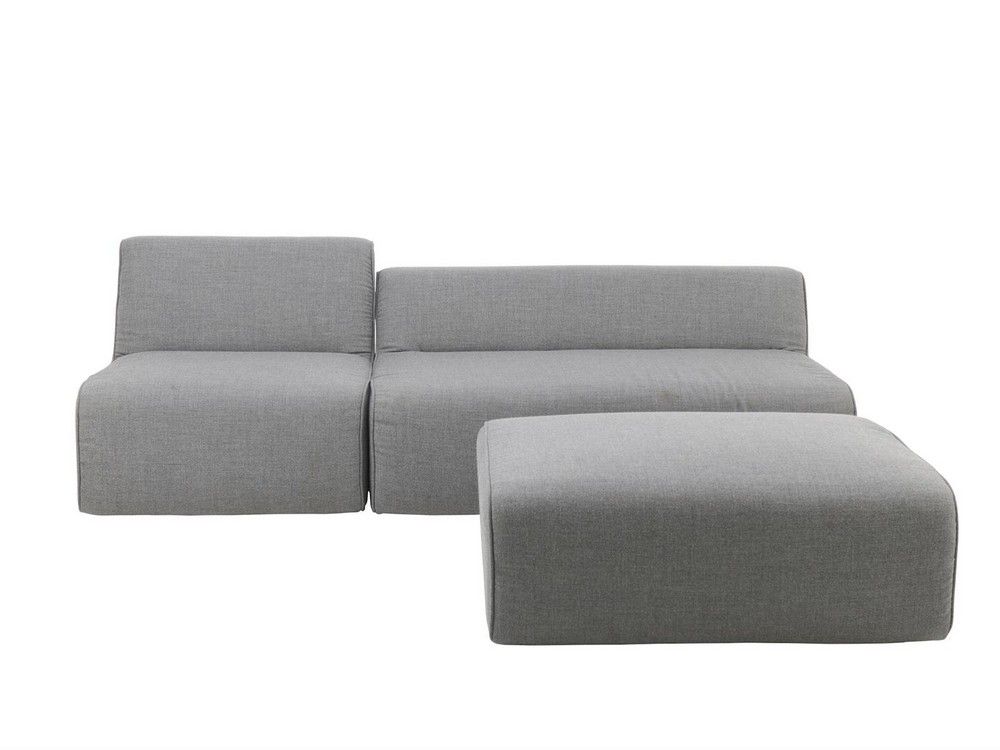 Three piece Milo modular sofa setting by Jardan, upholstered