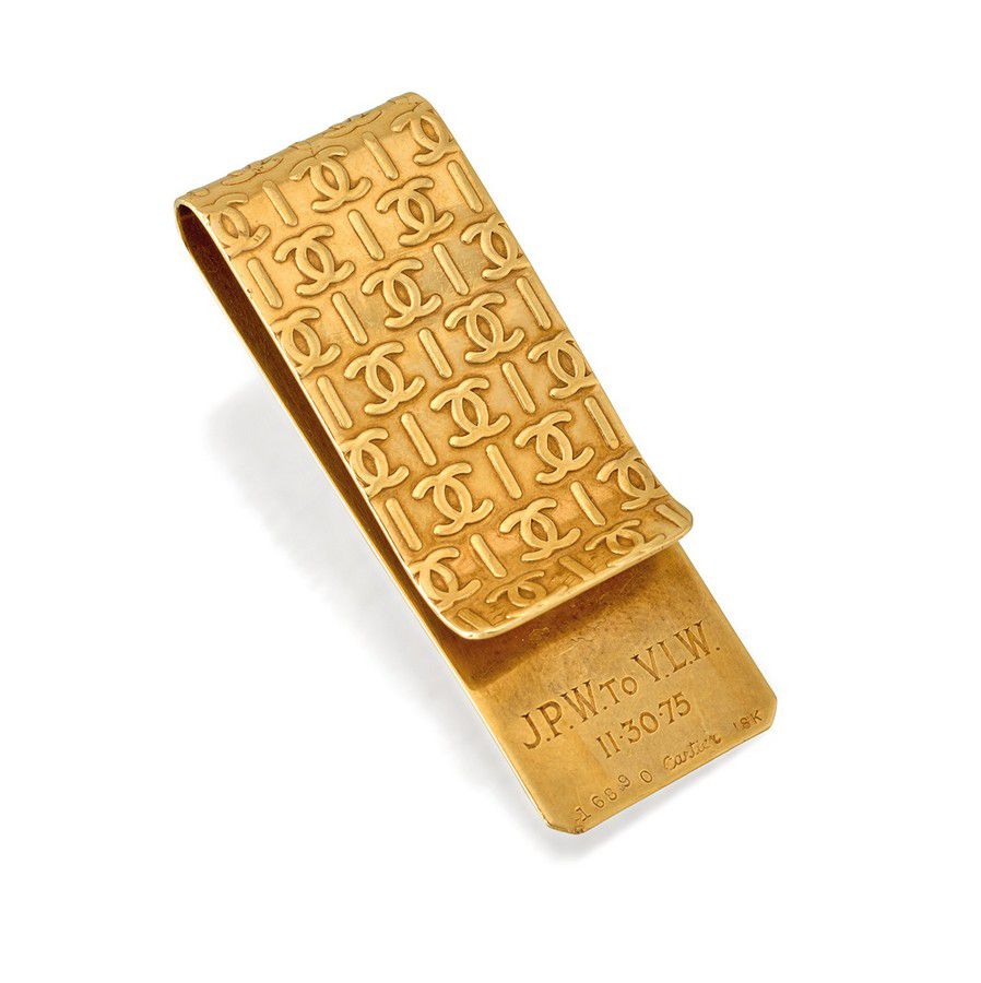 cartier money clip gold