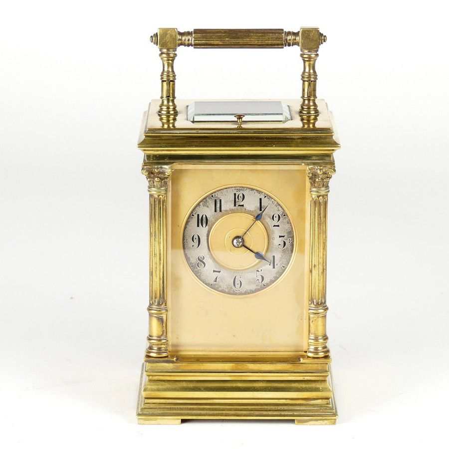 French Repeater Carriage Clock with Leather Box - Clocks - Carriage ...