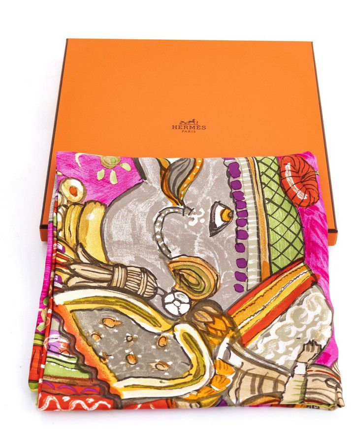 Hermes Silk Scarf 'Beloved India' by Philippe Dumas - Shawls, Scarfs ...