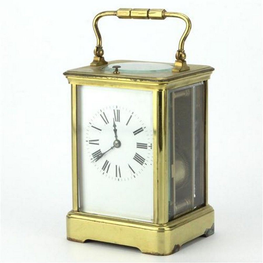 French Brass Carriage Clock with Repeater and Key - Clocks - Carriage ...