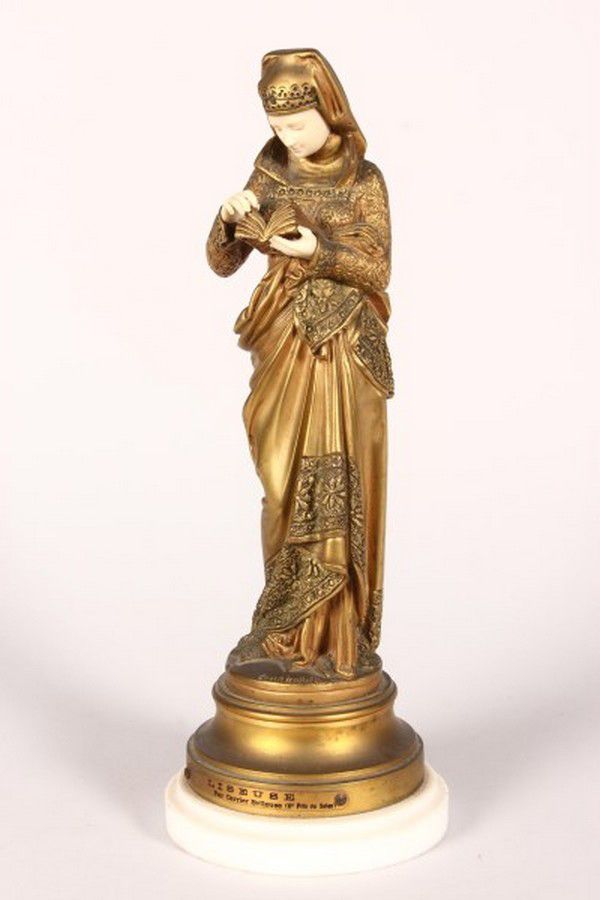 19th century gilt bronze 'Liseuse' the reading women, after… - Figures ...